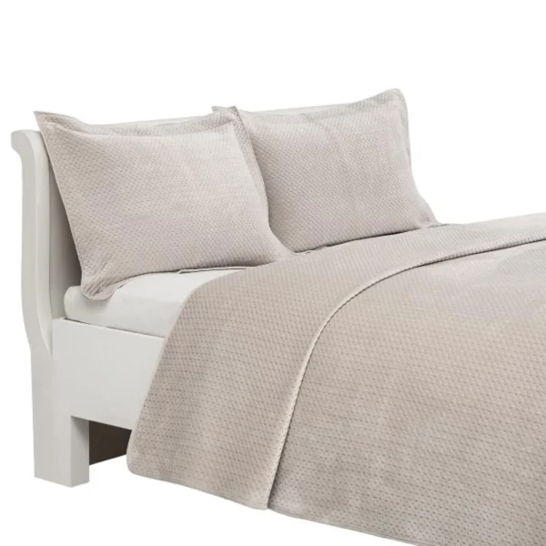 Glace Double Bedspread Set Beige